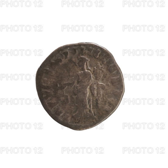 denarius, Lucius Verus (130–169; Roman emperor 161–169); busts, imperial busts; Lucius Verus — iconography; cornucopia (attribute); Aequitas (personification); scales (attribute). Obv.: ERVS AVG ARM PARTH M, emperor's head right with laurel wreath. Pearl border. Rev.: TR P VII IMP IIII COS III, Aequitas stands facing left, holding scales in his right hand and a cornucopia in his left. Date: 166–167. Roman Empire (27 BC–476). Rome. Coin. Weight: 3.21 g.