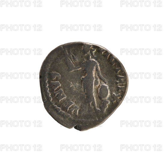 denarius, Lucius Verus (130–169; Roman emperor 161–169), Lucilla (149–182; Roman empress 164–169), busts, imperial busts, Lucius Verus (Roman emperor; 130–169), Lucilla (Roman empress; 149–183), Venus (mythology), Lucilla — iconography, Victoria (attribute), shield (attribute). Obverse: LVCILLA AVGVSTA. Bust of Lucilla right, hair styled in waves and tied in a bun at the back of the head. Pearled border. Reverse: VENVS VICTRIX. Venus stands facing left, holding Victoria in her raised right hand, resting her left on a shield standing on a helmet. Pearled border. 164–169 CE, Roman Empire (27 BC–476), Rome. Coin; weight 2.69 g.