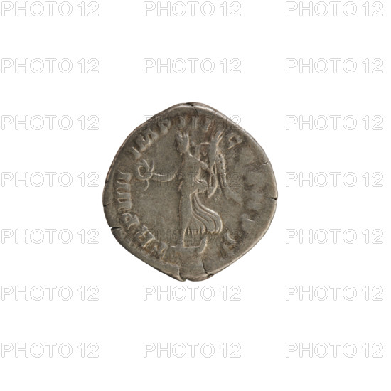 denarius, Marcus Aurelius (121–180; Roman emperor 161–180), busts, imperial busts, Marcus Aurelius (121–180; Roman emperor 161–180), treasures (numism.), Commodus (161–192; Roman emperor 177–192) - iconography, Victoria (personification), palm branches (attribute), laurel wreath (attribute). Obv. L AVREL COMMODVS AVG Head of Commodus right, wearing laurel wreath. Pearl border. Rev. TR P IIII IMP III COS II PP Victoria strides left, holding a wreath in her right raised hand and a palm in her left. Pearl border. 179, Roman Empire (27 BC–476), Rome; coin, weight 2.94 g, axis 180 degrees.