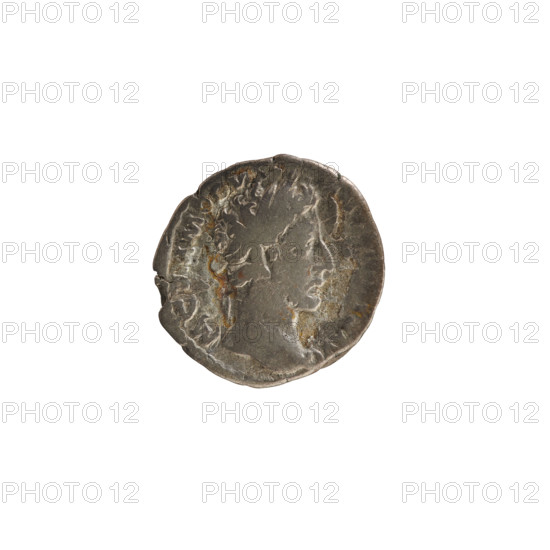 Denarius, Commodus (161–192; Roman emperor 177–192). Obverse: Emperor's head right, laurel wreath; pearly border; inscription MC, MMODV, G. Reverse: LIB AVG TR PV IMP IIII CO; Liberalitas standing left, holding an abacus in right hand and a cornucopia in left. Roman Empire (27 BC–476), Rome; coin; weight 2.65 g; 180.