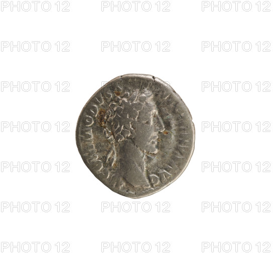 denarius, Commodus (161–192; Roman emperor 177–192), imperial busts, Commodus — iconography; Liberalitas (personification) with abacus (attribute) and cornucopia (attribute). Obv. M COMMODVS ANTONINVS AVG (second part slightly blurred) — Emperor's head right, laurel wreath; pearly border. Rev. LIB AVG IIII TR P VI IMP IIII C — Liberalitas facing left, holding an abacus in her raised right hand and a cornucopia in her left; pearl border. 181, Roman Empire (27 BC–476), Rome, coin, weight 2.88 g