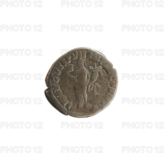 Denarius of Commodus (reigned 177–192). Obverse: Emperor's bust right, laureate. Inscription: MMODVS ANTONINVS AVG. Pearl border. Reverse: Liberalitas standing left, holding an abacus in her raised right hand and a cornucopia in her left. Inscription: LIB AVG VTR P VII IMP IIII COS III PP. Date: 181–182. Roman Empire (27 BC–476). Rome. Coin; weight 3.48 g.