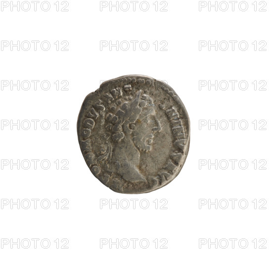 Denarius of Commodus (161–192 CE). Obverse: Emperor's head right, laurel wreath; pearl border; legend 'M COMMODVS ANTINVS AVG'. Reverse: Liberalitas standing left, holding an abacus in her raised right hand and a cornucopia in her left; pearl border; legend 'LIB AVG V TR P VII IMP IIII COS III P P'. Date c. 181–182 CE. Roman Empire; Rome. Coin; weight 3.16 g; axis 180°.