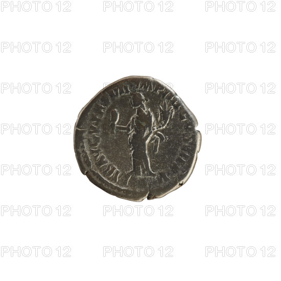 Denarius, Commodus (161–192; Roman emperor 177–192). Obverse: Emperor's head right, laurel wreath; pearly border; inscription: MC, MM, DVS AN. Reverse: LIB AVG V TR P VII IMP IIII COS III PP; Liberalitas standing left, holding an abacus in her raised right hand and a cornucopia in her left; pearl border. Date: 181–182. Roman Empire (27 BC–476). Rome. Coin; weight 2.88 g; axis 180°.