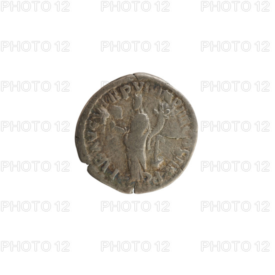 denarius, Commodus (161–192; Roman emperor 177–192). Obverse: Emperor's head right, laurel wreath; legend COM ANTONINVS AVG. Reverse: LIB AVG V TR P VII IMP IIII COS III PP. Liberalitas standing left, holding an abacus in her raised right hand and a cornucopia in her left. Pearled border. Date: 181–182. Roman Empire (27 BC–476 AD), Rome. Coin; weight 2.57 g; axis 180°.