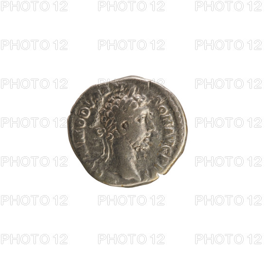 denarius, Commodus (161–192; Roman emperor 177–192), busts, treasures (numism), Commodus — iconography, imperial busts, Felicitas (personification), caduceus (attribute), cornucopia (attribute). Obv. COMMODV ANTON AVG PIVS — Emperor's head right, laurel wreath. Pearl border. Rev. TR P VIII IMP VI COS IIII PP — Felicitas facing left, holding a caduceus in her raised right hand and a cornucopia in her left. Pearl border. 183, Roman Empire (27 BC–476), Rome, coin, weight 3.28 g, axis 180 degrees.