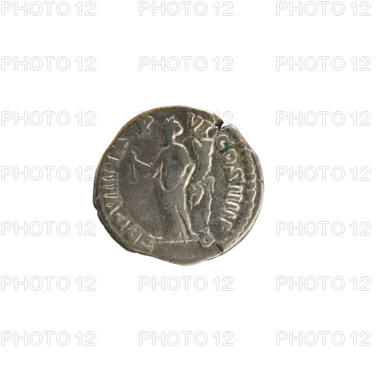 Denarius, Commodus (161–192; Roman emperor 177–192). Obverse: Emperor's head right, laurel wreath; legend COMMODV ANTON AVG PIVS; pearly border. Reverse: Felicitas standing left, holding a caduceus in her right hand and a cornucopia in her left; legend TR P VIII IMP VI COS IIII PP; pearl border. Roman Empire (27 BC–476), Rome; coin; weight 3.28 g; axis 180°.