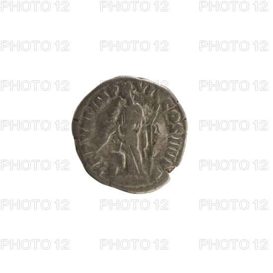 Denarius, Commodus (161–192 CE; Roman emperor 177–192). Obverse: Emperor's head right, wearing a laurel wreath; pearl border; inscription ODVS ANTON AVG PIVS. Reverse: PROVIDENTIA stands facing left, holding a wand above an orb in her right hand and a sceptre in her left; pearl border; inscription TR P VIII IMP VI COS IIII PP. Roman Empire, Rome; coin; weight 2.94 g.