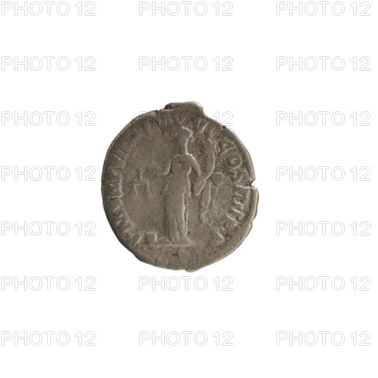 Denarius, Commodus (reigned 177–192). Obverse: M COMMODVS ANTON AVG PIVS — imperial bust of Commodus right, laurel wreath; pearl border. Reverse: PM TR P VIIII IMP VI COS IIII PP — Aequitas standing left, holding scales in her raised right hand, a cornucopia in her left, sphere at her feet; pearl border. 183–184 CE. Roman Empire, Rome. Silver coin, weight 3.23 g.