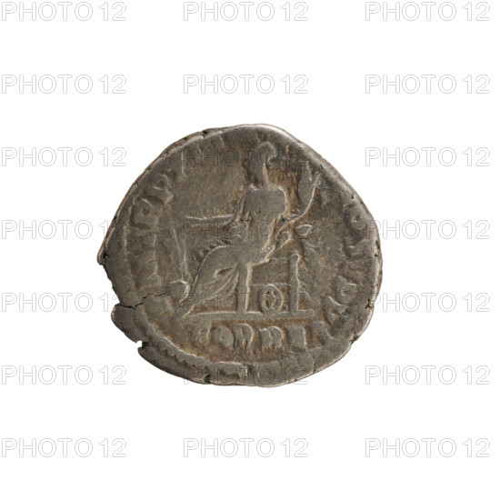 Denarius of Commodus (161–192 CE). Obverse: laureate, right-facing bust of the emperor; legend M COMM FEL AVG BR. Reverse: Fortuna seated left, holding a rudder in her right hand and a cornucopia in her left, wheel under the seat; legend PM TR P XI COS VPP and FOR RED below the line. Silver coin, weight 3.16 g, Rome, axis 180°. Roman Empire (27 BCE–476 CE).