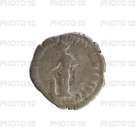 Denarius of Commodus (reign 177–192 CE). Silver coin; obverse legend M COMM AN FEL AVG BRI. Obverse: imperial bust of Commodus facing right, laurel-wreathed; pearly border. Reverse legend XII IMP VIII COS V PP. Reverse: Pietas personified standing left, right hand raised holding a patera over a burning altar, left hand holding a ciborium. Date: 186–187 CE. Roman Empire (27 BC–476). Rome. Weight 2.29 g; axis 180°.