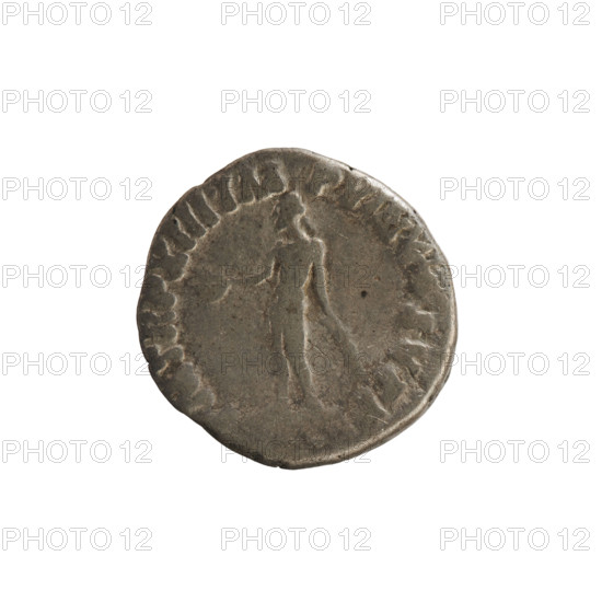 Denarius of Commodus (161–192; Roman emperor 177–192). Obverse: laureate bust of the emperor right, inscription M COMM A... FEL AVG BRIT. Reverse: M TR P XIII IMP P VIII COS V P P — Hercules standing left, holding a patera in his right hand and a club in his left. Roman Empire, 187–188 CE. Silver coin, weight 2.91 g, axis 180°.