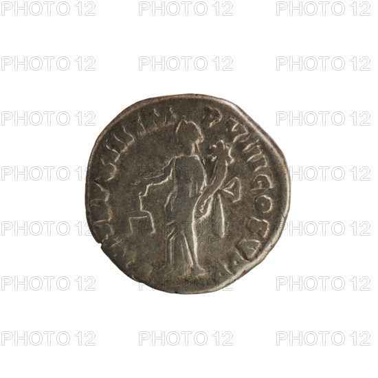 Denarius, Commodus (reigned 177–192). Obverse: Emperor's head right, laureate; inscription 'COMM ANT P FEL AVG BR' (pearly border). Reverse: Aequitas standing left, holding scales in right hand and cornucopia in left; inscription 'M TR P XIII IMP P VIII COS V P P'. Date: 187–188 CE. Roman Empire; Rome. Silver coin; weight 3.36 g.