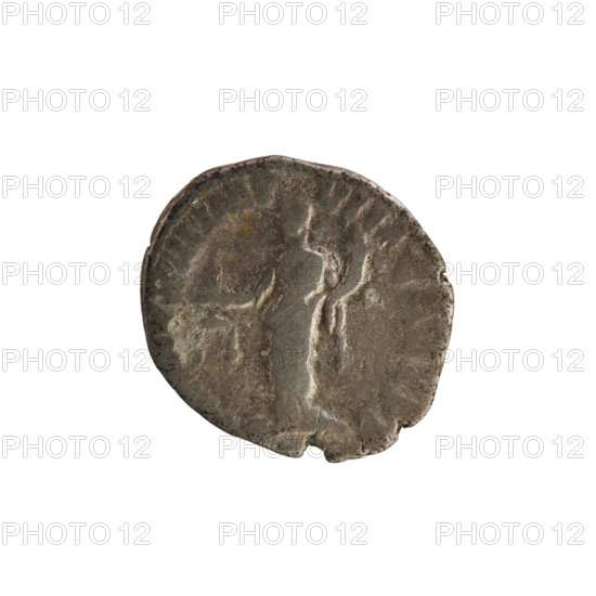 Denarius of Commodus (reigned 177–192 CE). Obverse: Emperor's head right, wearing a laurel wreath; legends include AW.M COMM A, FEL AVG B (legend poorly legible). Reverse: Aequitas standing left, holding scales in right hand and a cornucopia in left; reverse legend IMP VIII COS VPP (poorly legible). Dated 187–188 CE. Roman Empire; Rome. Silver coin; weight 2.33 g.