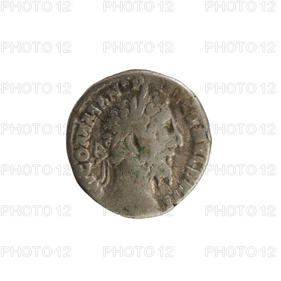 denarius, Commodus (161–192; Roman emperor 177–192). Obverse: Emperor's head right, laurel wreath; legend COMM ANT P FEL AVG BR. Reverse: Libertas stands frontally, head turned right, right hand holding a pileus, left hand diagonally holding a vindicta; legend M TR P XIII P VIII COS VPP. Roman, 187–188 CE. Coin (denarius), weight 2.88 g, axis 180°.