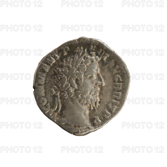 denarius, Commodus (161–192; Roman emperor 177–192). Obverse: M COMM ANT P FEL AVG BRIT PP — Emperor's head right, wearing a laurel wreath. Pearl border. Reverse: MART PAC PM TR P XIIII COS V DES VI — Naked Mars wearing a helmet and cloak, standing left; holds a branch in his right hand and a spear in his left. Roman, 189. Coin; weight 3.06 g; axis 135°.