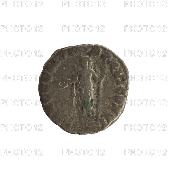 Denarius of Commodus (reign 177–192 CE). Obverse: laureate head of the emperor right, inscription COMM ANT FEL AVG BRIT PP. Reverse: Concordia standing left, holding a patera in her raised right hand and a scepter in her left, inscription CONC COM RP XVI COS VI (partly illegible). Dated 190–191 CE. Roman Empire; silver coin; weight 2.65 g.