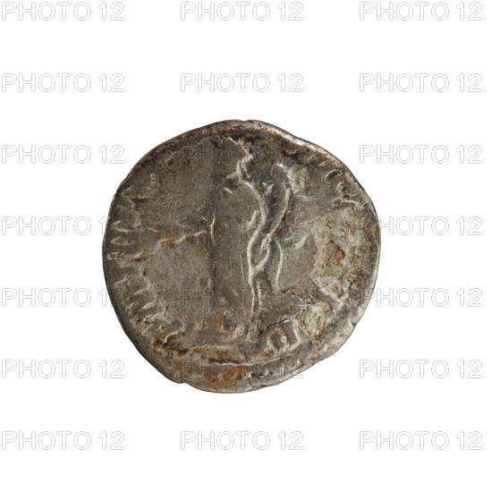denarius, Commodus (161–192; Roman emperor 177–192); busts, imperial busts; Commodus — iconography; twig (attribute); cornucopia (attribute); Fortuna (personification); obv. L AEL AVREL COM M AVG P FEL — emperor's head right, laurel wreath; pearly border; rev. PM TR P X III C II PP — Fortuna Felix standing left, holding a cornucopia; 192; Roman Empire (27 BC–476); Rome; coin; weight 2.18 g; axis 180°.