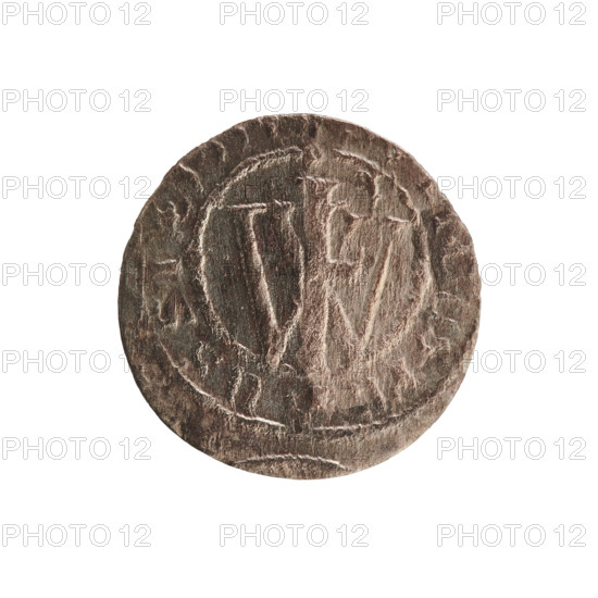 szelag; Section of Coins of Lands Associated with Poland; eagles; cross (iconographic); Frederick William I Hohenzollern (Great Elector of Brandenburg; Prince of Prussia; 1620–1688); Hohenzollern (coat of arms). Obverse: Prussian eagle, on its chest a monogram composed of the letters IC; in the rim between the pearl borders the inscription RID.WILH.MAR.BR. Reverse: monogram composed of the letters FW separating the inner border; in the rim an inscription beginning with a cross, divided by the Hohenzollern coat of arms, DU .P 165. Ducal Prussia (1525–1701); Königsberg. Coin; diameter 15.2 mm; weight 0.50 g; axis 0 degrees.