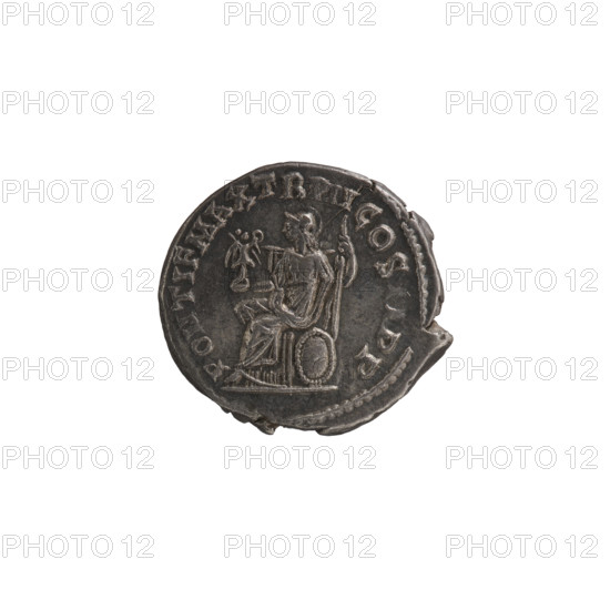 Denarius of Alexander Severus (reigned 222–235). Obverse: bust of the emperor right. Reverse: Roma seated on a throne; dated 223. Roman imperial coin, Antioch on the Orontes mint. Diameter c. 18.5–19.0 mm; weight 3.62 g.