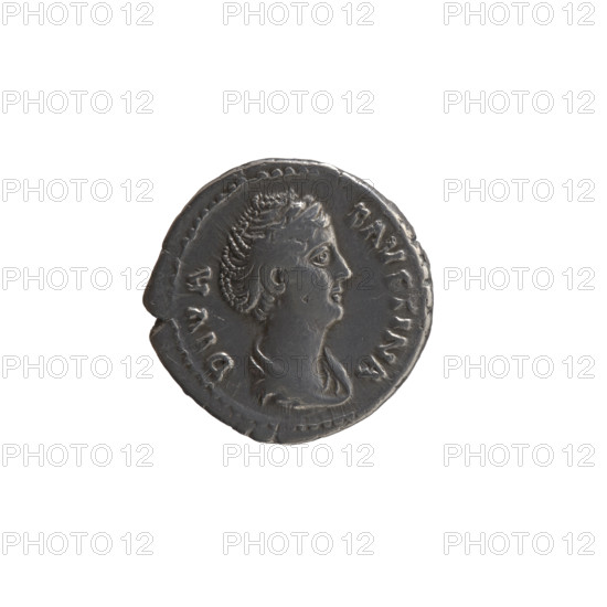 Denarius, Faustina the Elder (98–141; Roman empress 138–141) (posthumous), issuer Antoninus Pius (86–161; Roman emperor 138–161). Obverse: Bust of Faustina I in drapery facing right, inscription DIVA FAVSTINA around. Reverse: Ceres in a veil stands left, holding ears of corn in her outstretched right hand and a long torch in her left; inscription GVSTA circumferential. After 141. Roman Empire (27 BC–476), Rome. Coin; diameter 18.5 mm, weight 3.37 g, axis 180°.
