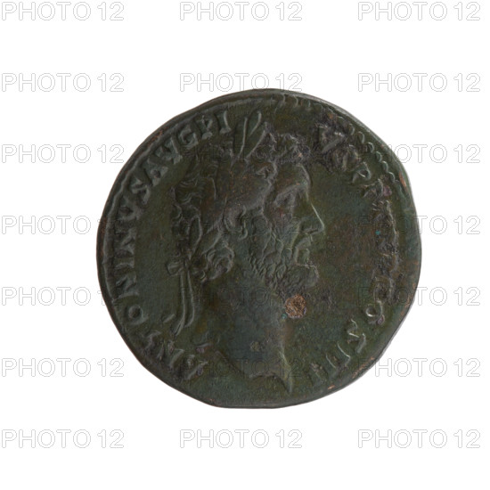 Sestertius, Antoninus Pius (86–161; Roman emperor 138–161), issuer: Antoninus Pius. Obverse: Head of Antoninus Pius in a laurel wreath facing right, legend 'ANTONINVS AVG PI - VS PP TR P CO'. Reverse: Italy personified sitting on a globe decorated with stars facing left, holding a cornucopia in her right hand and a scepter in her left, within field inscription 'ITALIA', control letters 'S - C'. Date: 140–144. Roman Empire (27 BC–476), Rome. Coin; diameter 31.0–31.5 mm, weight 25.45 g, axis 15 degrees.