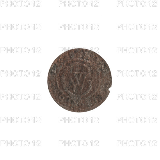 szelag, Pfahler, Ernest; the hoard from Wislica (numism). Obverse: Prussian eagle, on its chest the crowned letter S; in the rim an inscription beginning with a heart - the hallmark, O, G.WILH.MAR.B, .RIEL; monogram composed of the letters GW. Reverse: in the rim an inscription beginning with a rosette, divided by the Hohenzollern coat of arms SO, SP, -VSS, 1633. Features: eagles, rosettes, Hohenzollern (coat of arms); George William Hohenzollern (Elector of Brandenburg; Duke of Prussia; 1620–1640). Date: 1633. Place: Ducal Prussia (1525–1701), Königsberg. Object: coin (szelag); diameter 15.9 mm, weight 0.54 g, axis 0°.