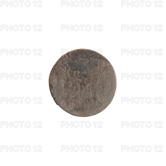 szelag, Obv. Prussian eagle, on its chest a crowned letter S; in the rim between the borders an inscription beginning with a heart — the hallmark G, Rw; monogram composed of the letters GW; in the rim between the borders an inscription beginning with a rosette, divided by the Hohenzollern coat of arms, S.PR - VSSIAE 162; 1629; Ducal Prussia (1525–1701), Königsberg; eagles, rosettes, Hohenzollern (coat of arms); coin; diameter 16.2 mm; weight 0.64 g; axis 0 degrees.
