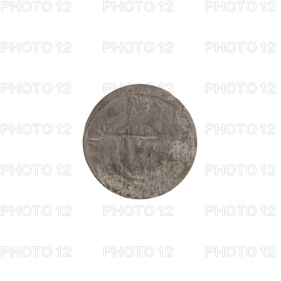 szelag, Ernest Pfahler; Wislica hoard (numism); George William Hohenzollern (Elector of Brandenburg; Duke of Prussia; 1620–1640); Ducal Prussia (1525–1701), Königsberg, 1629; silver coin (szelag); obverse: Prussian eagle, on its chest the crowned letter S; rim inscription beginning with a heart - GEOR. W. H. MAR. BR. S RIEL; reverse: monogram composed of the letters GW; rim inscription beginning with a rosette, divided by the Hohenzollern coat of arms; rosettes, eagles; diameter 16.1 mm; weight 0.49 g; axis 0°.