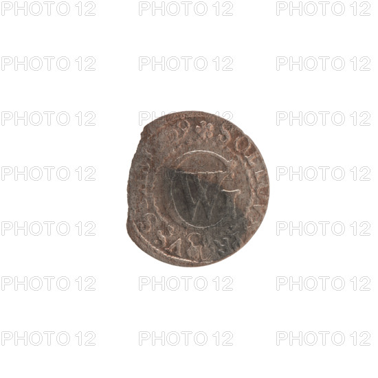 szelag, Ernest Pfahler, Wislica hoard (numism), Obv. Prussian eagle, on its chest a crowned letter S. In the rim between the borders an inscription beginning with a heart - the hallmark, GEORG.WILH.MAR. Rv. Monogram composed of the letters GW. In the rim between the borders an inscription beginning with a rosette, divided by the Hohenzollern coat of arms SOL, S.PR - VSSI, 29, 1629. Ducal Prussia (1525–1701), Königsberg. Coin: diameter 16.3 mm, weight 0.52 g, axis 0°.