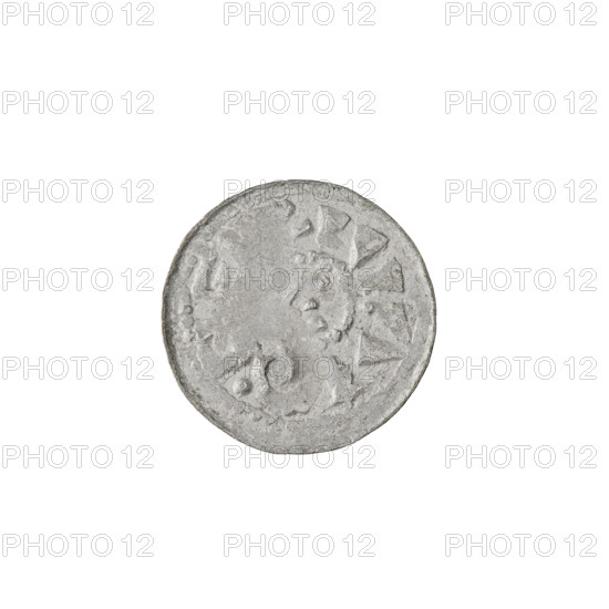 Denarius (princely type), Boleslaw II the Bold (King of Poland; 1058–1079), princely type depicting horses, shields, heads. Obverse: head to the left, inscription around the rim. Reverse: horseman with spear and shield to the left, behind the rider a cross, under the horse: -. Date: 1058–1076. Origin: Poland, Kraków. Coin, weight 0.70 g, axis 170 degrees.