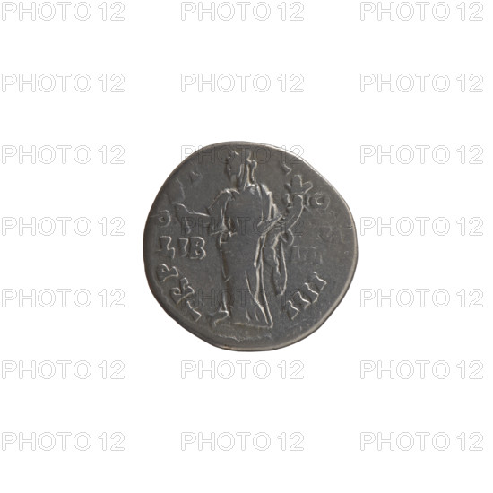 Denarius, Antoninus Pius (86–161; Roman emperor 138–161), issuer; obverse: head of the emperor in a laurel wreath facing right, legend ANTONINVS · AVG · PIVS · PP; reverse: Liberalitas standing left, holding an abacus in his right hand and a horn of plenty in his left, legend TR P · O · T · C · O · IIII; field marks LIB · IIII; date 145–161; Roman Empire (27 BC–476), Rome; coin; diameter 17.0–17.5 mm; weight 3.00 g; axis 180°.