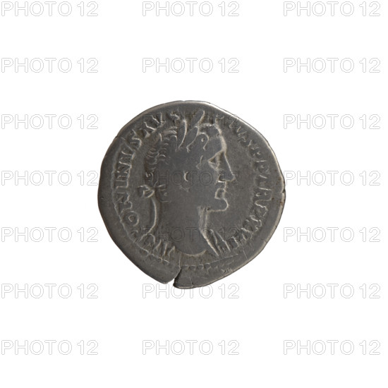 Denarius, Antoninus Pius (86–161; Roman emperor 138–161), issuer. Obverse: head of the emperor in a laurel wreath, drapery on the left shoulder, legend ANTONINVS AVG PIVS PP TR P XVII. Reverse: emperor in a toga standing left, holding an abacus in his right hand and a scroll in his left, legend LIBERALITAS VII COS IIII. Date: 153–154. Culture: Roman Empire (27 BC–476), Rome. Medium/function: coin. Diameter: 18.0–18.5 mm. Weight: 3.18 g. Axis: 0°.