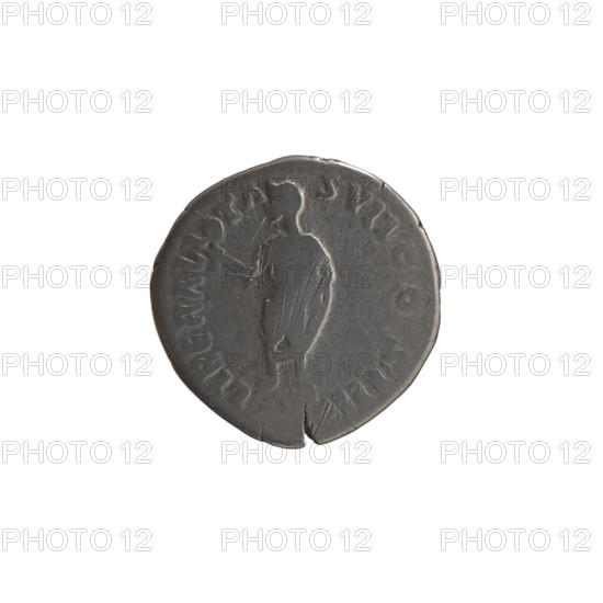 Denarius of Antoninus Pius (86–161; Roman emperor 138–161). Obverse: head of the emperor in a laurel wreath, with drapery on the left shoulder, inscription 'ANTONINVS AVG - PIVS PP TR P XVII'. Reverse: emperor in a toga standing left, holding an abacus in his right hand and a scroll in his left, inscription 'LIBERALITA S VII COS IIII'. Date: 153–154. Roman Empire (27 BC–476), Rome. Coin. Diameter 18.0–18.5 mm; weight 3.18 g; axis 0°.