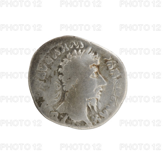 Denarius of Lucius Verus (130–169; Roman emperor 161–169). Obverse: Head of Lucius Verus in laurel wreath facing right; legend L VERVS AVG ARM – PARTH MAX. Reverse: Pax standing left, holding a twig in his right hand and a cornucopia in his left; legend TR P VI IMP IIII COS II. Episode: PAX, 166. Roman Empire (27 BC–476). Coin. Diameter 17.0–19.5 mm, weight 3.09 g, axis 0°.