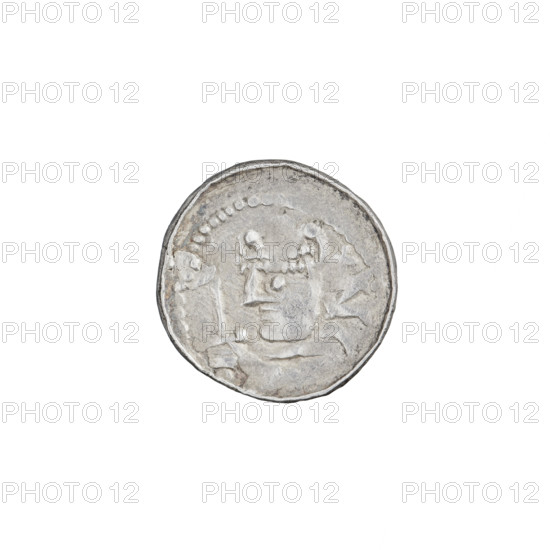 Denarius (royal type), Boleslaw II the Bold (King of Poland; 1058–1079). Royal type with busts, swords, crowns. Obverse: Crowned bust of the king facing left, sword in hand, behind the ruler's head sign: +Z. Reverse: Church topped with three domes, dots between the domes; lower, in front of and behind the church, above the line of the roofs — lines. Date: 1076–1079. Place: Kraków, Poland. Coin; weight 0.85 g; axis 350°.