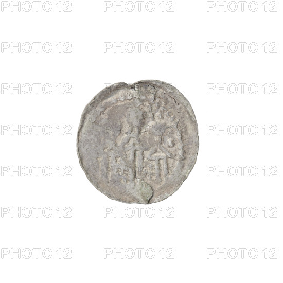 Denarius (royal type) of Boleslaw II the Bold (King of Poland; 1058–1079). Obverse: Crowned bust of the king facing left, sword in hand, sign '+Z' behind the ruler's head. Reverse: A church topped with three domes; a dot behind the church above the roofline. Date: 1076–1079. Mint: Kraków, Poland. Coin; weight 0.51 g; axis 225°.