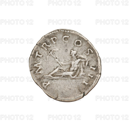 Denarius of Hadrian (117–138 CE). Obverse: laureate bust of Hadrian facing right; beaded border; rim inscription 'IMP CAESAR TRAIAN HADRIANVS AVG'. Reverse: personification of Ocean semi-reclining left, holding an anchor in his right hand and resting his left on a dolphin; beaded border; rim inscription 'PM TR P COS III'. Date: 119–122 CE. Roman Empire. Rome. Coin; weight 3.12 g.
