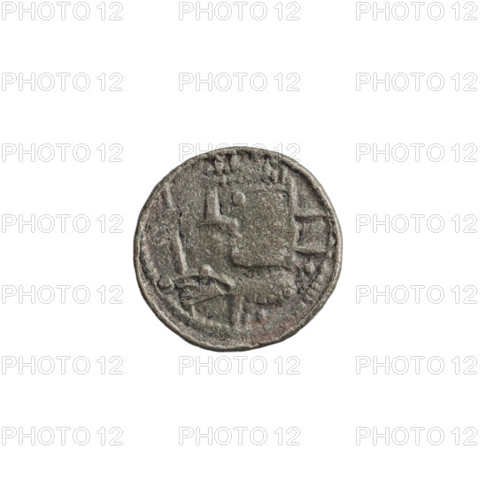 Denarius (royal type), Boleslaw II the Bold (king of Poland; 1058–1079). Obverse: Crowned bust of Boleslaw the Bold facing left, sword in hand. Reverse: Church topped with three domes. Date: 1076–1079. Place: Kraków, Poland. Coin; weight 0.74 g.