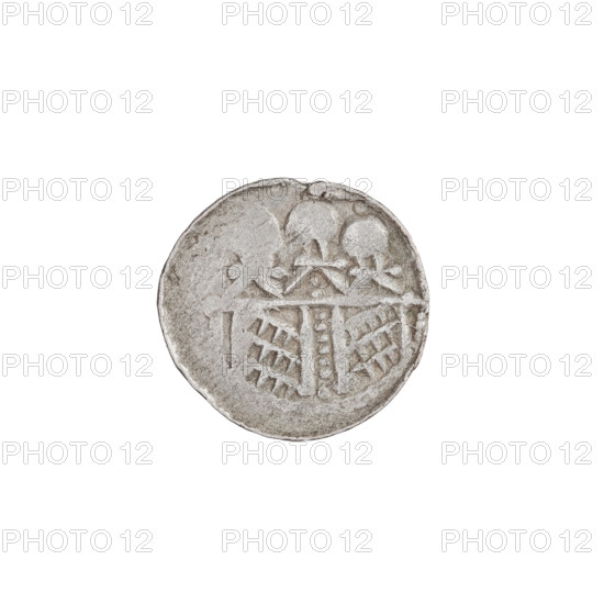 Denarius (royal type) of Boleslaw II the Bold (king of Poland, 1058–1079). Obverse: Crowned bust of Boleslaw the Bold facing left, sword in hand. Reverse: Church topped with three domes. Dated 1076–1079. Minted in Kraków, Poland. Coin; weight 0.70 g.