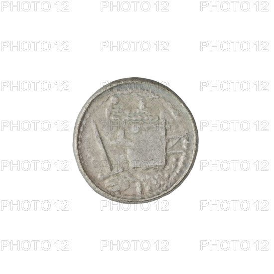 Denarius (royal type), Boleslaw II the Bold (king of Poland; 1058–1079); obverse: crowned bust of Boleslaw the Bold facing left, sword in hand; reverse: church topped with three domes; 1076–1079; Poland, Kraków; coin; weight 0.76 g.