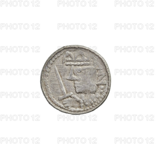 Denarius (royal type) of Boleslaw II the Bold (king of Poland, 1058–1079). Obverse: Crowned bust of Boleslaw the Bold facing left, sword in hand. Reverse: Church topped with three domes. Date: 1076–1079. Origin: Kraków, Poland. Coin; weight 0.71 g.