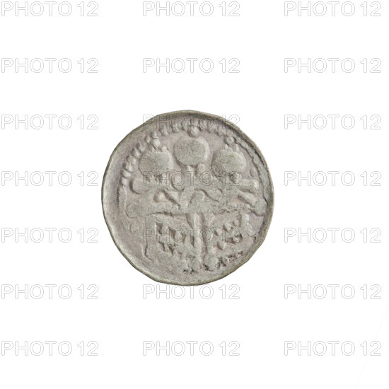 Denarius (royal type) of Boleslaw II the Bold (king of Poland; reign 1058–1079). Obverse: crowned bust of Boleslaw the Bold facing left, sword in hand. Reverse: church topped with three domes. Date: 1076–1079. Place: Kraków, Poland. Coin; weight 0.74 g.