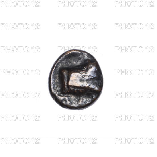 bronze coin, Pantikapaion, prora (iconographic), head of Athena (iconographic), Athena (mythology), ships, head of Athena in a Corinthian helmet facing right; inscription at the bottom, prora (ship) facing right; ca. 110 BC, Cimmerian Bosporus, Pantikapaion, coin, weight 1.93 g, diameter ~13.3 mm x 12.2 mm