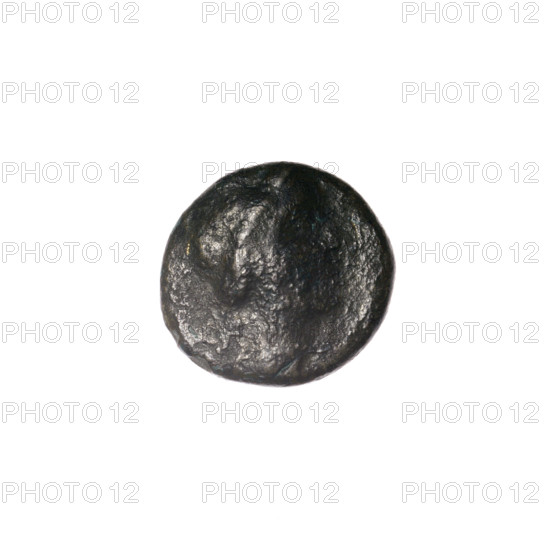 Bronze coin, Pantikapaion; obverse: head of Apollo right; reverse: laurel wreath with inscription below; iconography: head of Apollo, laurel wreath; dated 1st half of the 2nd — ca. mid-2nd century BC; region: Cimmerian Bosporus, Black Sea; city: Pantikapaion; material: bronze; function: coin; weight 1.00 g; axis 270°; dimensions 10.8 mm × 11.2 mm.