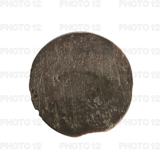 szelag; Ernest Pfahler; George William Hohenzollern (Elector of Brandenburg; Duke of Prussia; 1620–1640); Ducal Prussia (1525–1701), Königsberg; 1628; obverse illegible; reverse monogram composed of the letters GW; in the rim between the borders an inscription beginning with a rosette, divided by the Hohenzollern coat of arms; rosettes; SO, R - VS, 628; coin; diameter 16.5 mm; weight 0.56 g; axis 0°.