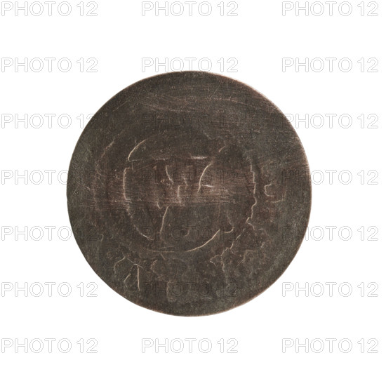szelag; eagles; Hohenzollern (coat of arms); George William Hohenzollern (Elector of Brandenburg; Prince of Prussia; 1620–1640). Obverse: Prussian eagle, on its chest a crowned letter S. In the rim between the borders the inscription LH.MAR. Reverse: monogram composed of the letters GW; in the rim between the borders an inscription divided by the Hohenzollern coat of arms, - V, 1624–1633. Königsberg, Ducal Prussia (1525–1701). Coin; diameter 16.0 mm; weight 0.54 g; axis 0°.