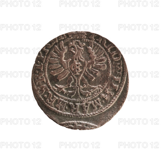 szelag, Krzysztof (Christoph) Melchior, eagles, Frederick William I Hohenzollern (Great Elector of Brandenburg; Prince of Prussia; 1620-1688), cross (iconographic), Hohenzollern (coat of arms). Obv. Prussian eagle, on his chest a monogram composed of the letters IC. In the rim, between the borders, an inscription beginning with a ducal mitre, D., H.MAR.BR.SRIP. Rv. Monogram composed of the letters FW. In the rim between the borders an inscription beginning with a stylized cross, divided by the Hohenzollern coat of arms +SOLIDUS.PR -, 55, 1655. Ducal Prussia (1525-1701), Königsberg. Coin: diameter 15.5 mm, weight 0.55 g, axis 0 degrees.