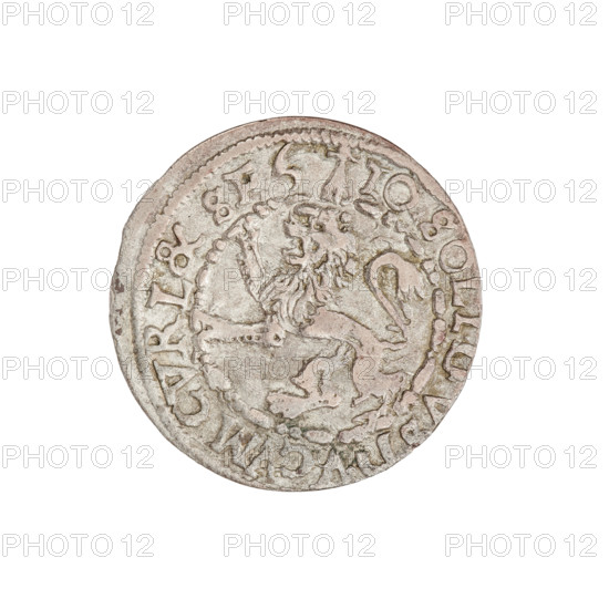 Szelag (coin), Friedrich Kettler (Duke of Courland and Semigallia; 1587–1642), Wilhelm Kettler (Duke of Courland and Semigallia; 1587–1616), Stippel, Hans (fl. 1612–1618), publisher, Szymonski, Jan (1887–1954). Emblems: Kettlers (family), monogram under the crown (iconographic), Lion of Courland (coat of arms), Sheaf (family emblem; Vasa), monograms. Rarity: R6. Obverse: Crowned letter S dividing the rim legend; a shield with the Vasa coat of arms inscribed within the monogram; rim inscription SIG.III.DGREX.POL.&.L. Reverse: Courland Lion; rim inscription SOLIDVS DVCVM CVRL&SE6 with an arrow dividing the legend between the digits of the date. Date: 1610. Origin: Duchy of Courland and Semigallia, Mitawa. Coin weight: 0.84 g.