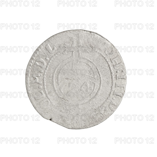One and a half, Fryderyk Kazimierz Kettler (Duke of Courland and Semigallia; 1682–1698), Kettlers (family), Fryderyk Kazimierz Kettler (1650–1698) - iconography; coats of arms; R6 (rarity). Obverse: coat of arms under the ducal mitre — multi-field (six-field) coat of arms escutcheon, shields; on both sides of the shield date numerals 8 - 9. Rim inscription divided by the mitre and the value numeral 3: 'FRID:CA, L.CVR.ET, Rw.' Reverse: royal orb with a cross; lower part of the orb the numerals 24. Rim inscription divided by a cross: 'III:D., LMDL, 1689.' Duchy of Courland and Semigallia, Mitawa. Coin; weight 0.96 g; axis 180°.